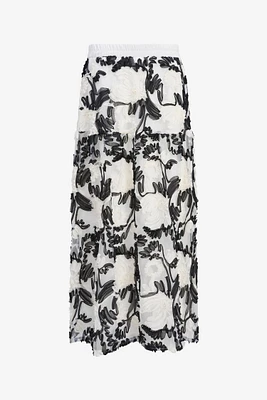Floral Mesh Skirt | Ema&Carla