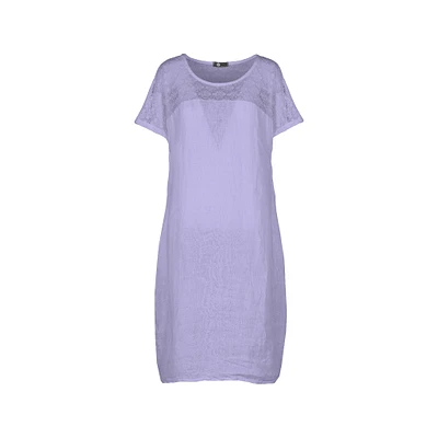 M Made Italy — Women's Woven and Knitted Short Sleeve Dress