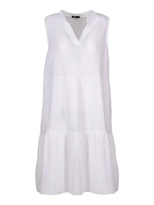 M Made Italy – Robe tissée sans manches pour femme Blanc
