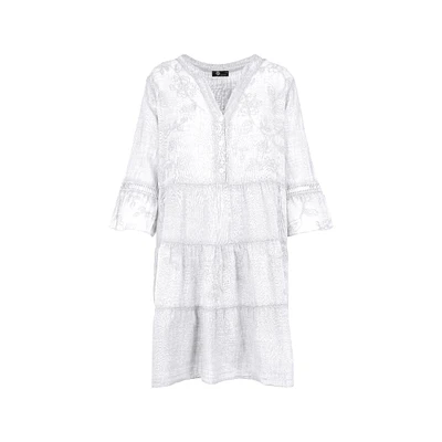 M Made Italy — Robe tissée à manches trois-quarts pour femme