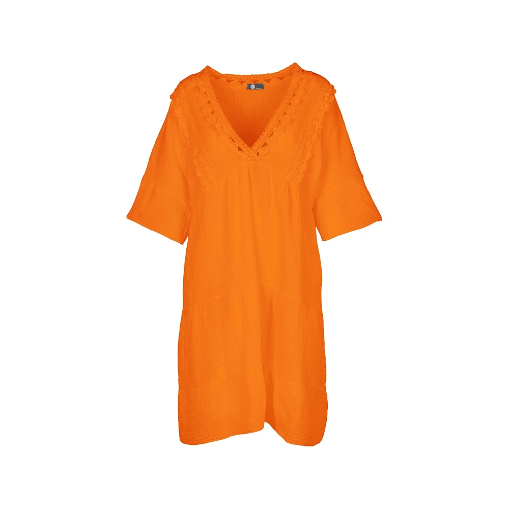 M Made Italy — Robe tissée à manches mi-longues pour femme