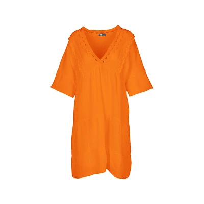 M Made Italy — Robe tissée à manches mi-longues pour femme