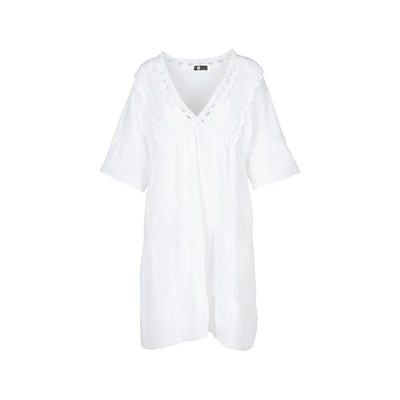 M Made Italy — Robe tissée à manches mi-longues pour femme