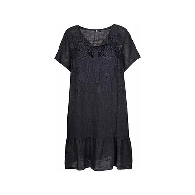 M Made italy — Women's Woven Short Sleeve Dress