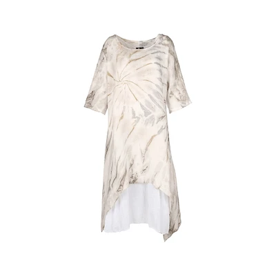 M Made Italy — Robe tissée à manches trois-quarts pour femme