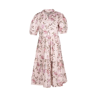 Astrid — Robe longue tissée pour femme Roses