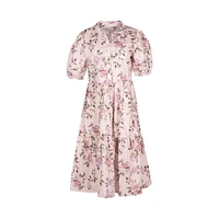 Astrid — Robe longue tissée pour femme Roses