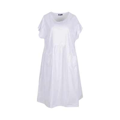 M Made Italy — Robe combinée en tricot et tissé pour femme