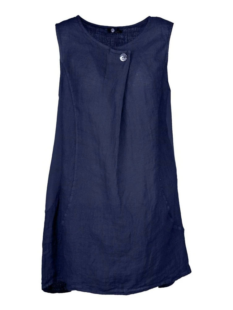 Ladies Woven Sleeveless Dress | M Made Italy