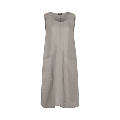 M Made Italy — Robe tissée pour femme Latte