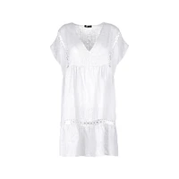 M Made Italy — Robe tissée à manches courtes pour femme