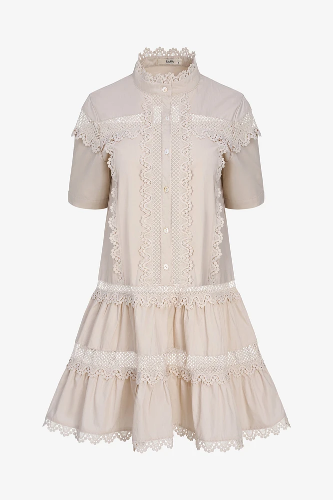 Lace Trim Dress | Ema&Carla