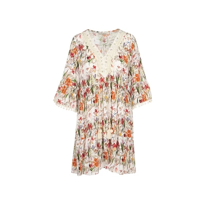 Astrid — Sunset Boho Dress Garden Print