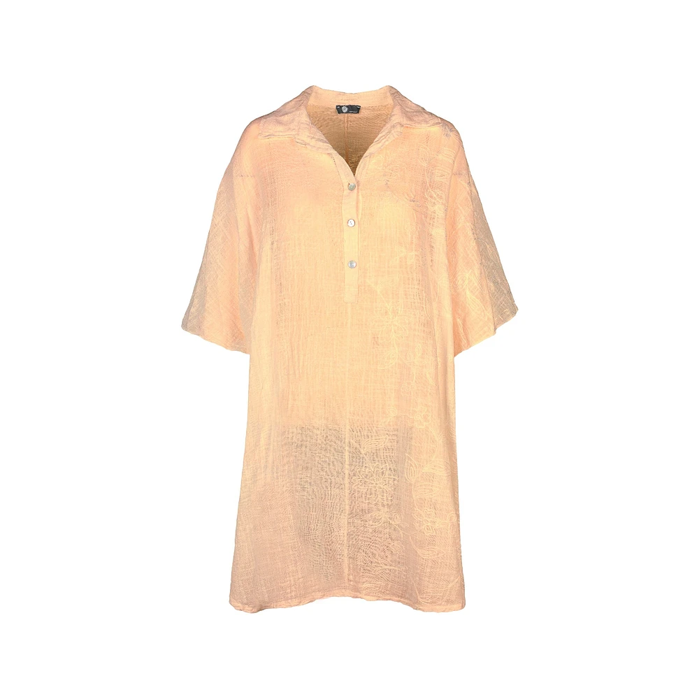 M Made Italy — Women's Woven Half Sleeve Tunic