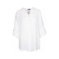 M Made italy — Women's Woven Long Sleeve Shirt