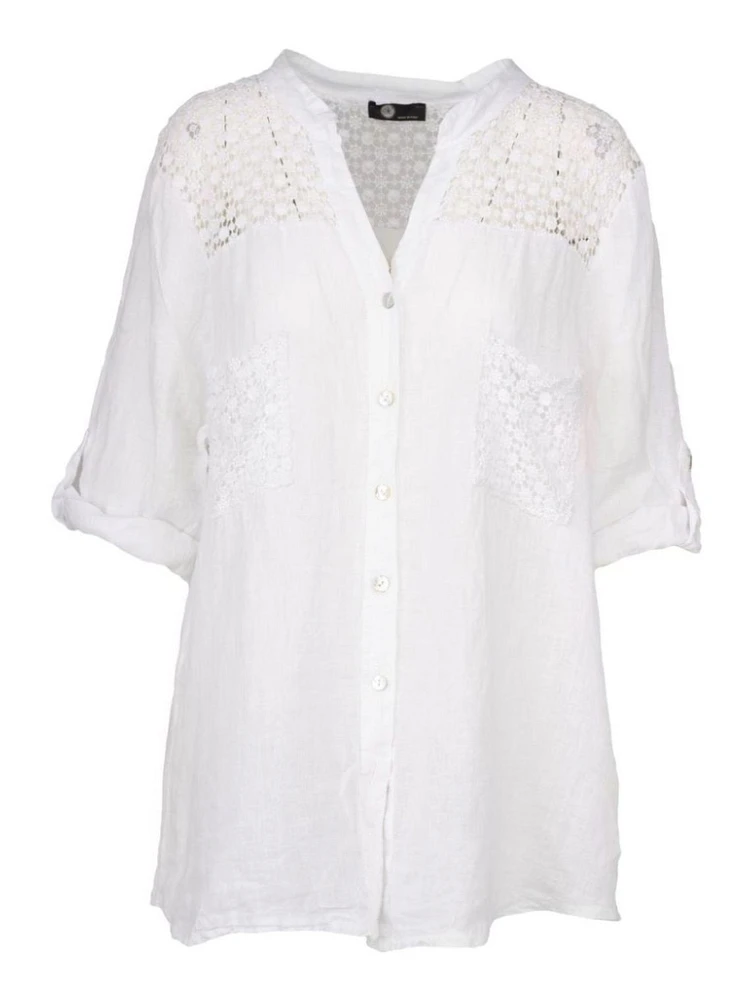 M Made Italy – Chemise tissée pour femme