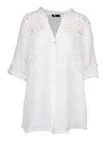 M Made Italy – Chemise tissée pour femme