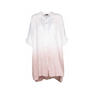 M Made Italy — Chemise tissée à manches 3/4 pour femme