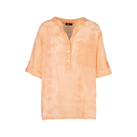 M Made Italy — Women's Woven Three-Quarter Sleeve Shirt