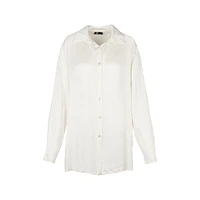 M Made Italy — Women's Woven Long Sleeve Shirt
