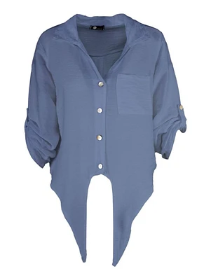 M Made Italy – Chemise tissée pour femme