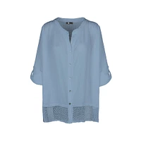 M Made Italy — Women's Woven Long Sleeve Shirt
