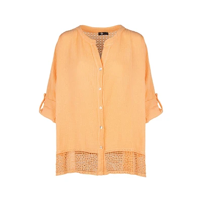 M Made Italy — Women's Woven Long Sleeve Shirt