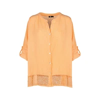 M Made Italy — Women's Woven Long Sleeve Shirt