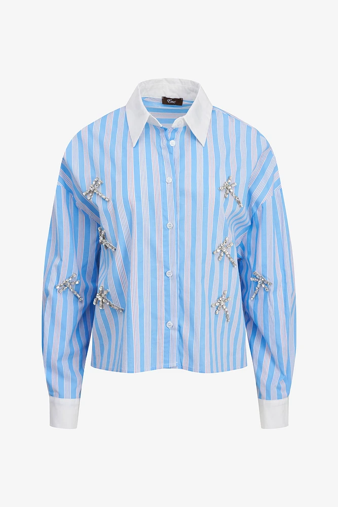 Embellished Striped Shirt | Ema&Carla