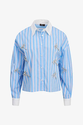 Chemise rayée ornée | Ema&Carla
