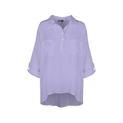 M Made Italy — Women's Woven Long Sleeve Shirt