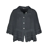 M Made Italy — Women's Woven Half Sleeve Shirt