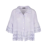 M Made Italy — Women's Woven Half Sleeve Shirt