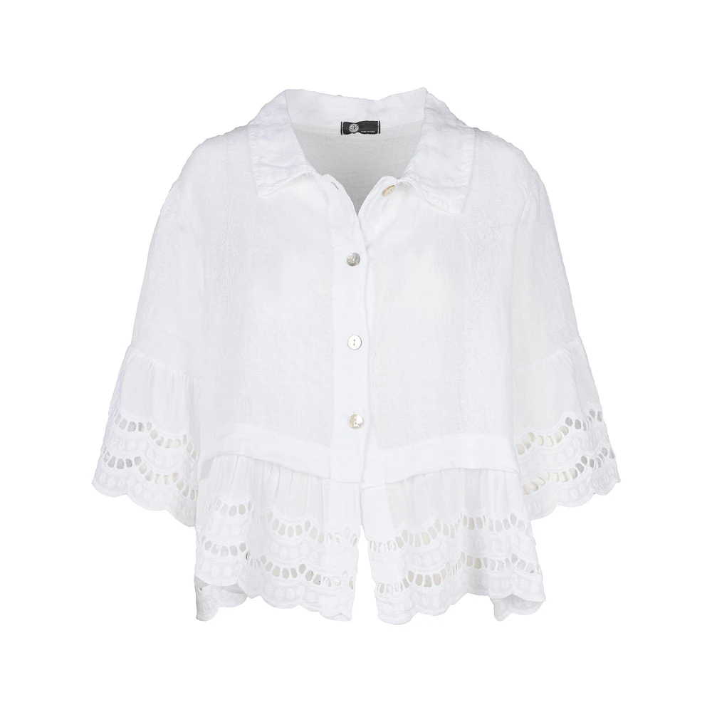 M Made Italy — Women's Woven Half Sleeve Shirt