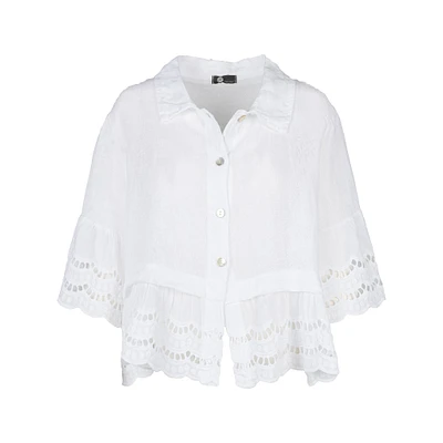 M Made Italy — Women's Woven Half Sleeve Shirt