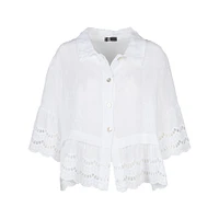 M Made Italy — Women's Woven Half Sleeve Shirt