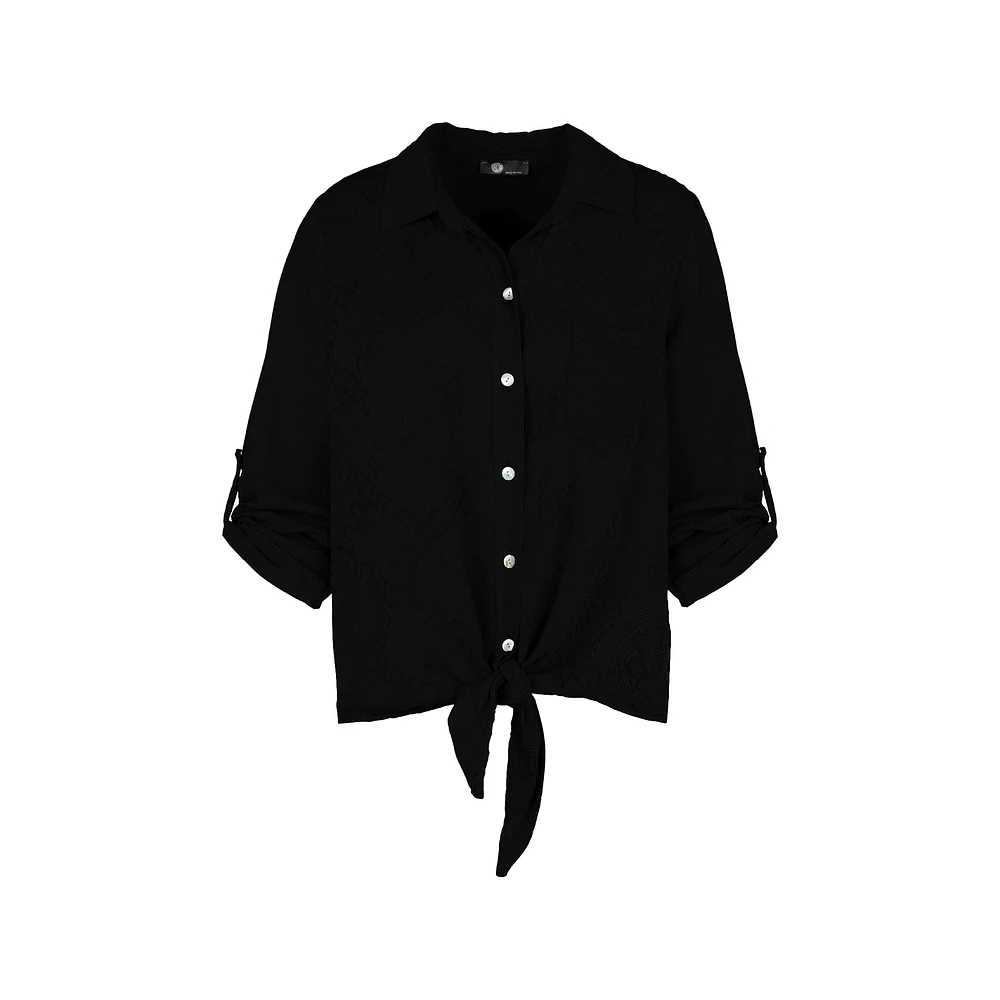 M Made Italy — Women's Woven Long Sleeve Shirt