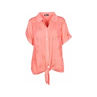 M Made italy — Women's Woven Short Sleeve Shirt