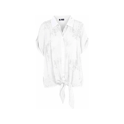 M Made italy — Women's Woven Short Sleeve Shirt