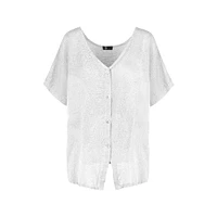 M Made Italy — Chemise tissée à manches courtes pour femme