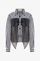 Striped Bow Shirt | Ema&Carla