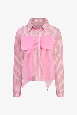 Striped Bow Shirt | Ema&Carla