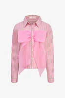 Striped Bow Shirt | Ema&Carla