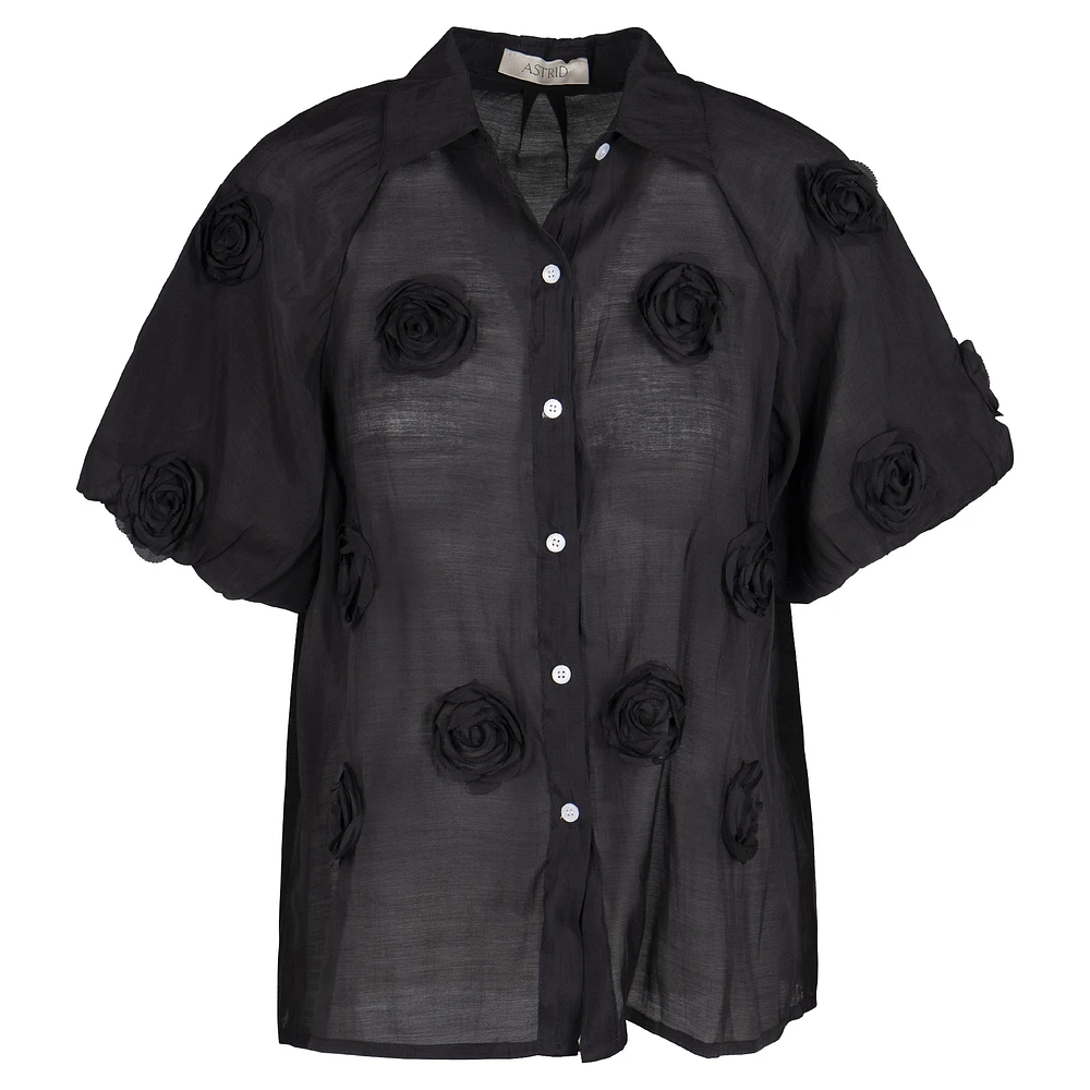 Astrid — Women's Woven Button-Up Shirt