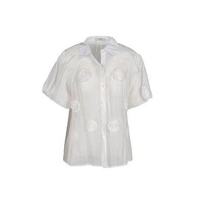 Astrid | Chemise boutonnée tissée pour femme