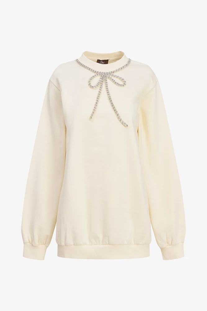 Sweat-shirt avec nœud | Ema&Carla