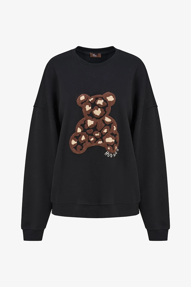 Sweat-shirt léopard ours | Ema&Carla