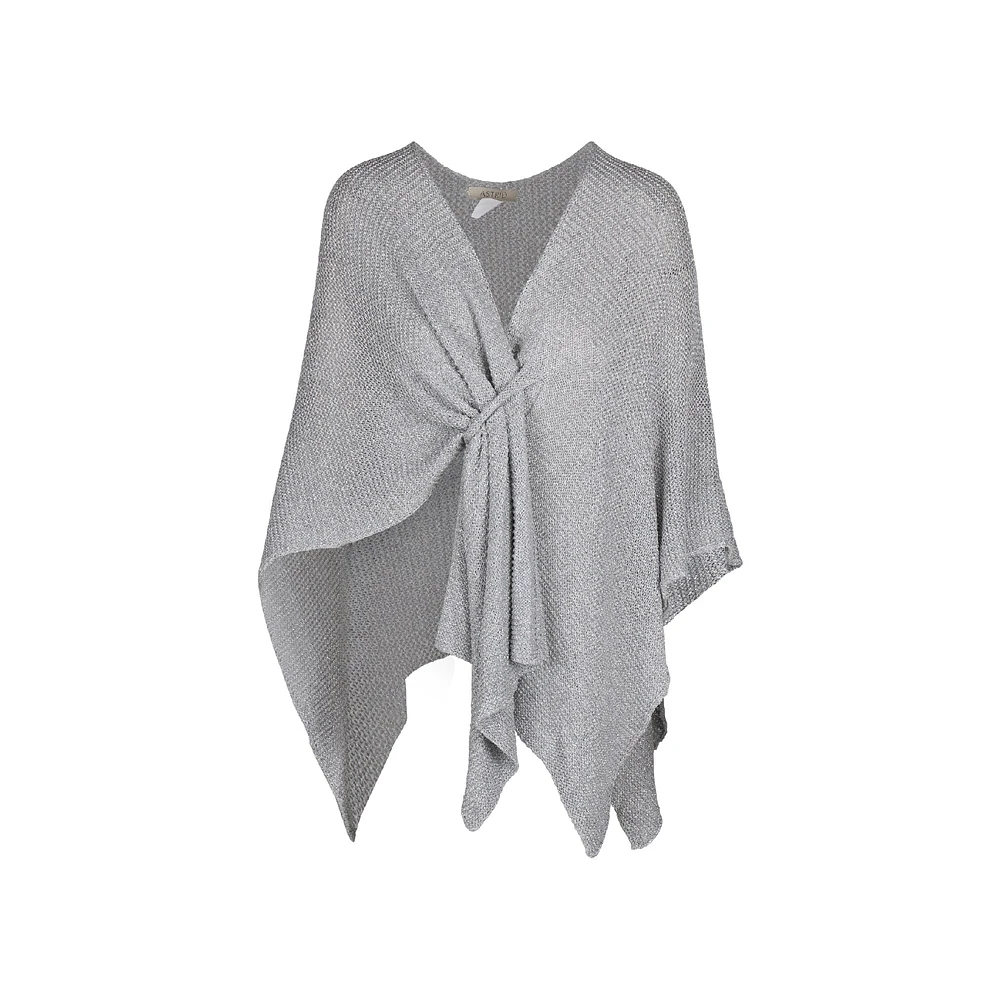 Astrid — Poncho chaud en tricot pour femme