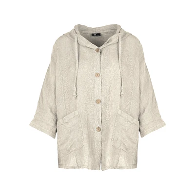 M Made Italy — Women's Woven Three-Quarter Sleeve Jacket