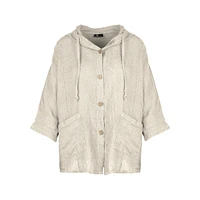 M Made Italy — Women's Woven Three-Quarter Sleeve Jacket